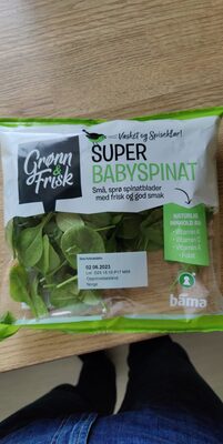 Babyspinat 65g Grønn&Frisk front packaging