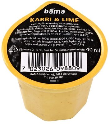 Dressing Karri&Lime 40g Bama