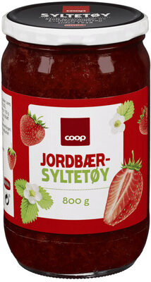 Coop Jordbærsyltetøy 800g front packaging