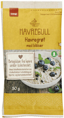 Coop Havregull Grøt med Blåbær 50g