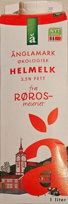 Økologisk Helmelk 3,5% fett fra Rørosmeieriet front packaging