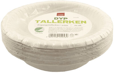 Coop Papptallerken Dyp 20stk