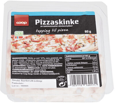 Coop Pizzaskinke Topping 80g
