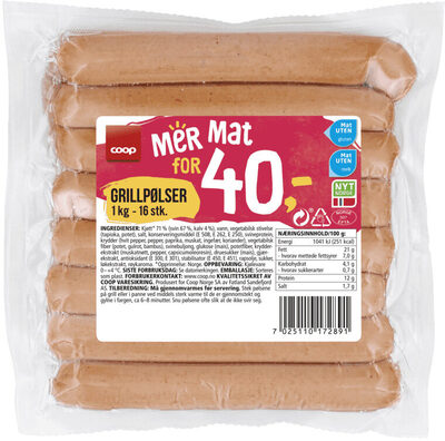 Coop Grillpølser 1kg