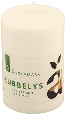 Änglamark Kubbelys Stearin Hvit 7x10cm