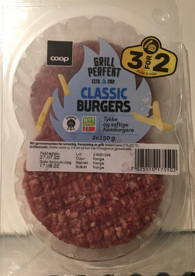 Coop Classic Burgers 300g