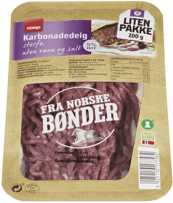 Coop Karbonadedeig 200g