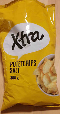 X-tra Potetchips salt front packaging