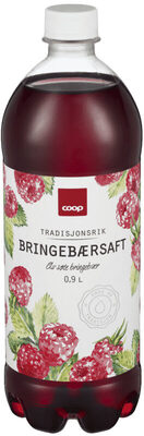 Coop Bringebærsaft 0,9l