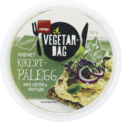 Coop Vegetardag Kikertpålegg Urter & Hvitløk 150g