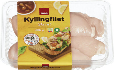 Coop Skivet Kyllingfilet 400g front packaging