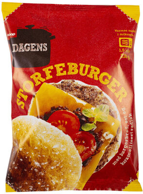 Coop Dagens Burger med Ost og Løk front packaging
