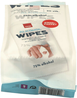 Coop Alkohol Wipes Singelpakket 20stk
