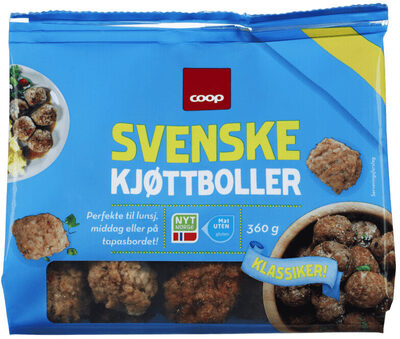 Coop Svenske Kjøttboller 360g front packaging