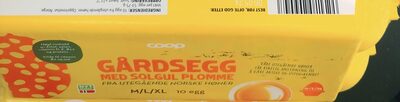 Gårdsegg med solgul plomme 10 egg