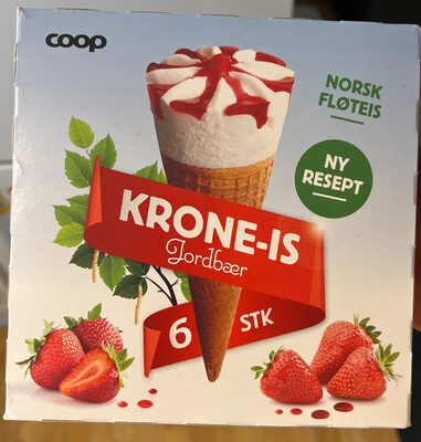 Strawberry ice cream cone