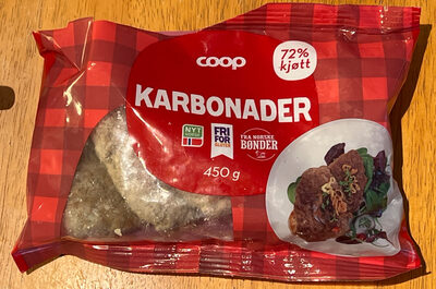 Karbonader (72% kjøtt)