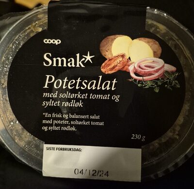 Potetsalat Med Soltørket Tomat Og Syltet Rødløk front packaging