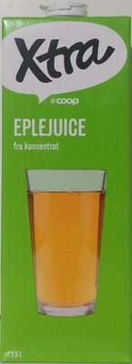 Eplejuice fra konsentrat front packaging