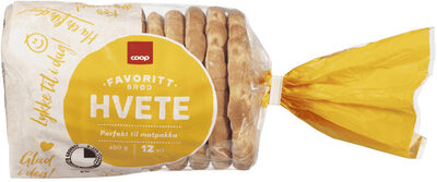 Coop Favorittbrød av Hvete 12pk 450g front packaging