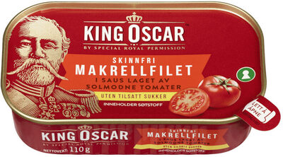 King Oscar Skinnfri Makrell Stevia 110g