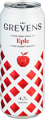 Grevens Cider Eple u/Sukker 0,5l boks