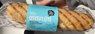 Osteflute med ost, skinke og dressing