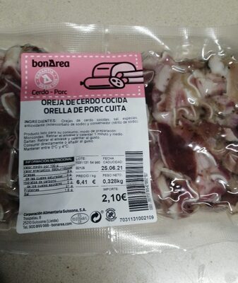 Oreja de cerdo cocida front packaging