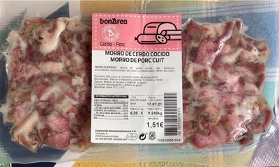 Morro de cerdo cocido