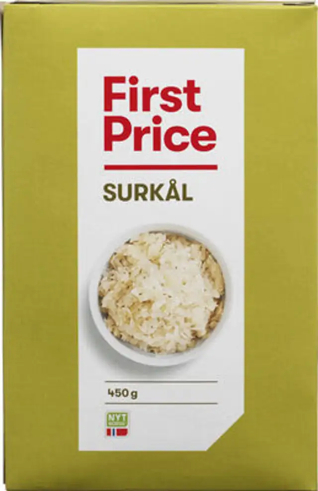 Surkål 450g First Price front packaging