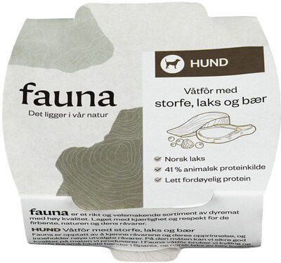 Fauna Hund Våtfor Storfe&Bær 100g