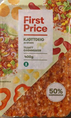 Kjøttdeig - 50% Grønnsaker