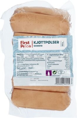 Kjøttpølse Skinnfri 880g First Price