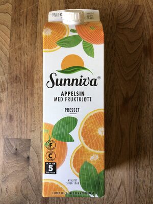 Appelsinjuice Premium 1l Sunniva front packaging