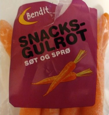 Snacksgulrot front packaging