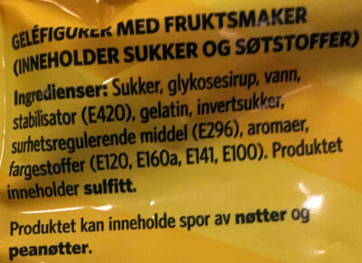 Seigmenn 300g Brynild ingredients label