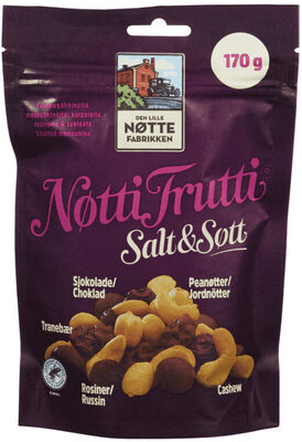 Den Lille Nøttefabrikk Nøtti Frutti Salt&Søtt 170g