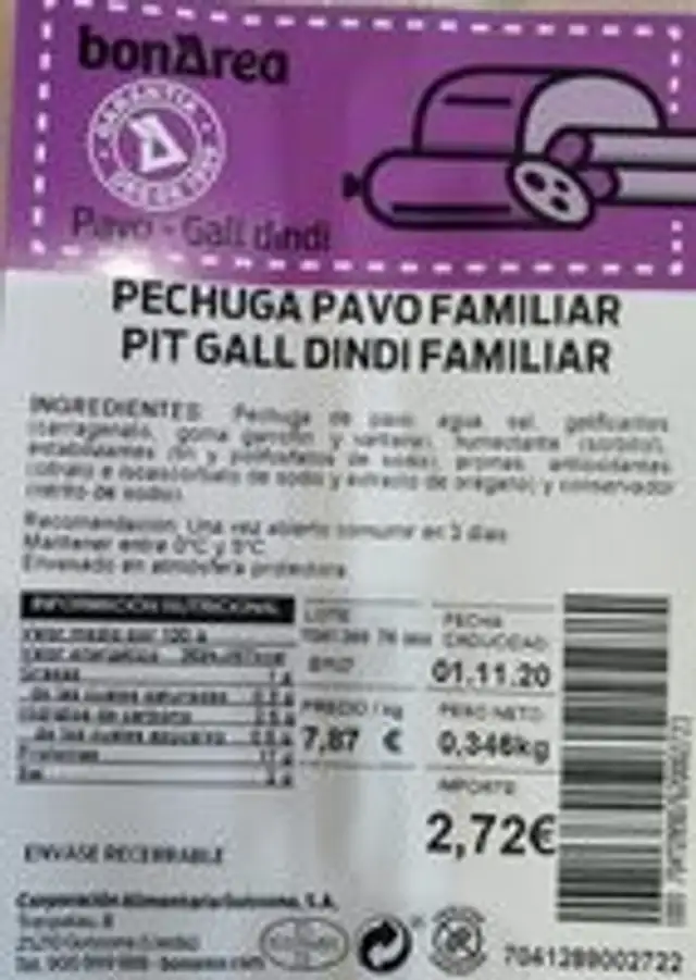 Pechuga Pavo