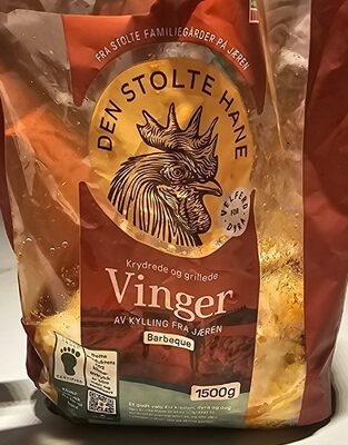 Krydrede Og Grillede Vinger Av Kylling Fra Jæren