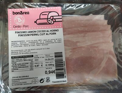 Finísimo jamón cocido al horno