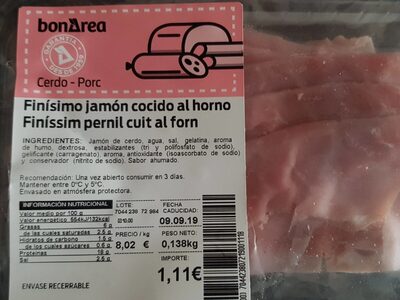 Finísimo jamón cocido al horno