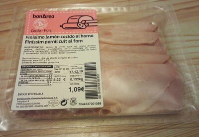 Finisimo jamon cocido al horno front packaging