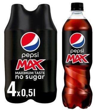 Pepsi Max 4 x 0,5l, 2 l