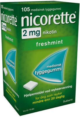 Nicorette Tyggegummi Freshmint 2mg 105stk