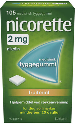 Nicorette Tyggegummi Fruktmint 2mg 105stk