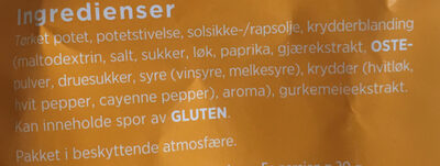 Superchips Holiday 140g Maarud ingredients label