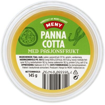 Pannacotta m/Pasjonsfrukt 145g Meny
