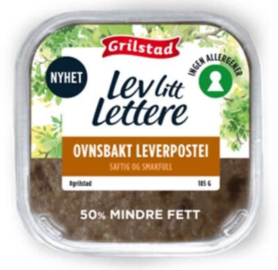Leverpostei Ovnsb Lev Litt Lettere 185g Grilstad