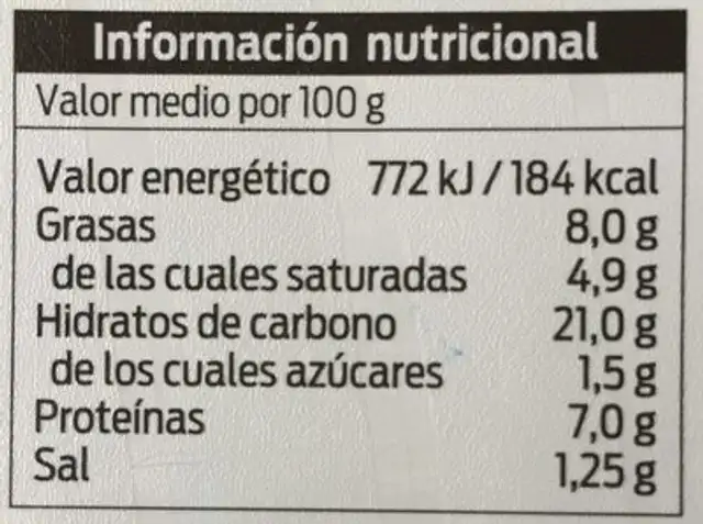 Tortelloni de espinacas con salsa 4 quesos nutrition facts table