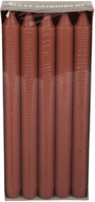 Moda Kronelys Terracotta 24cm 10stk